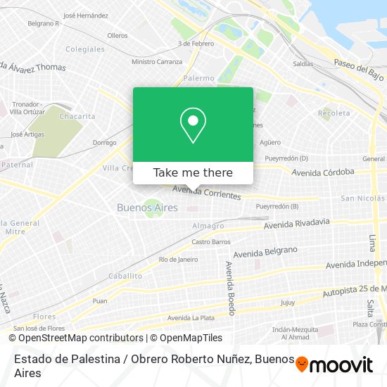 Estado de Palestina / Obrero Roberto Nuñez map