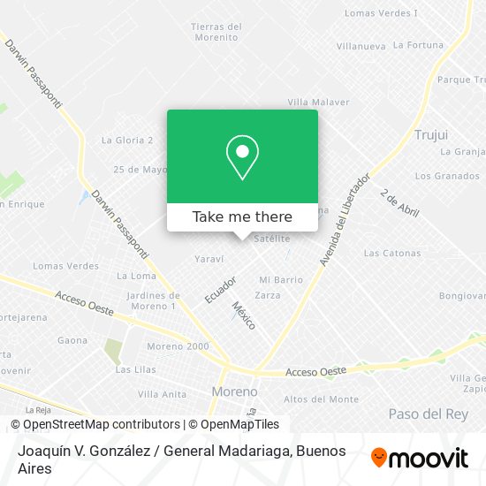 Joaquín V. González / General Madariaga map