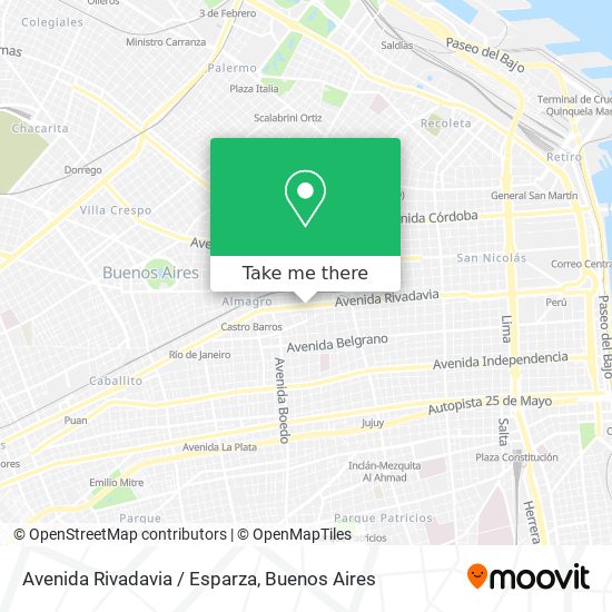 Avenida Rivadavia / Esparza map