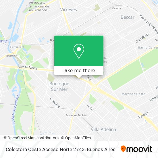 Colectora Oeste Acceso Norte 2743 map