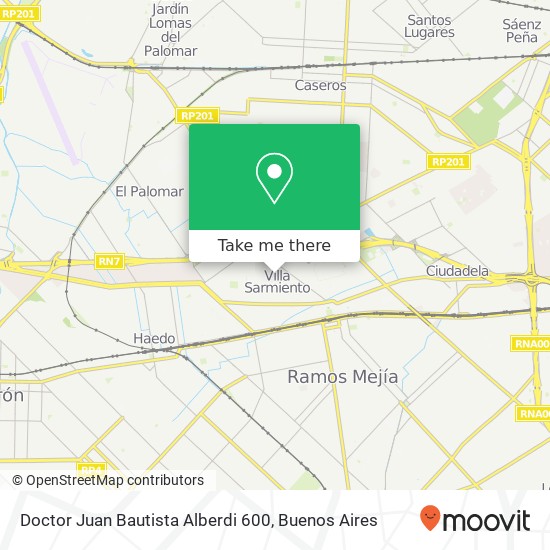 Doctor Juan Bautista Alberdi 600 map