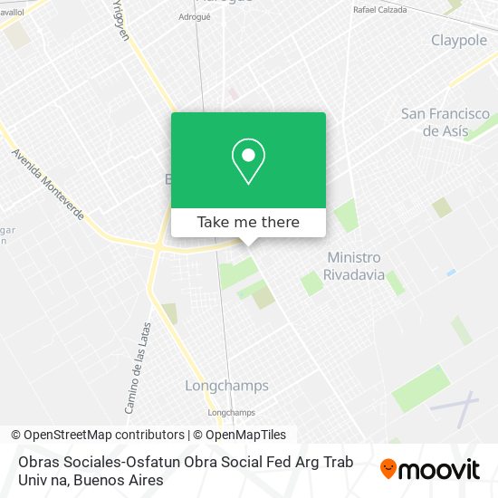 Obras Sociales-Osfatun Obra Social Fed Arg Trab Univ na map