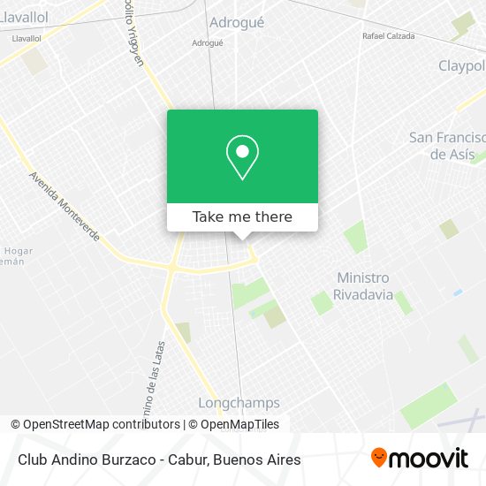 Mapa de Club Andino Burzaco - Cabur