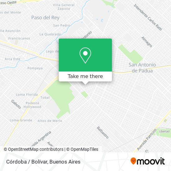 Córdoba / Bolívar map