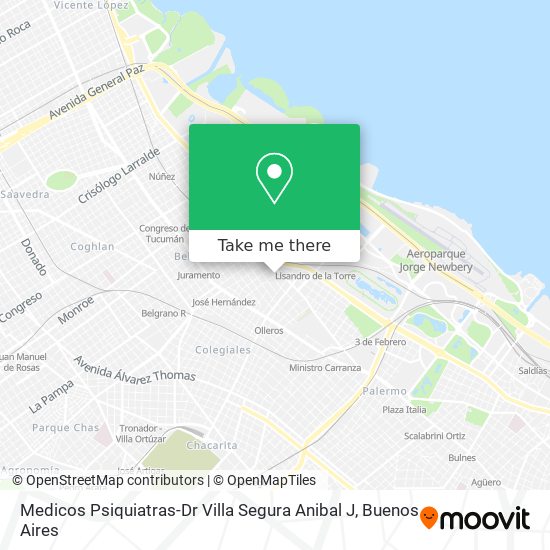 Medicos Psiquiatras-Dr Villa Segura Anibal J map