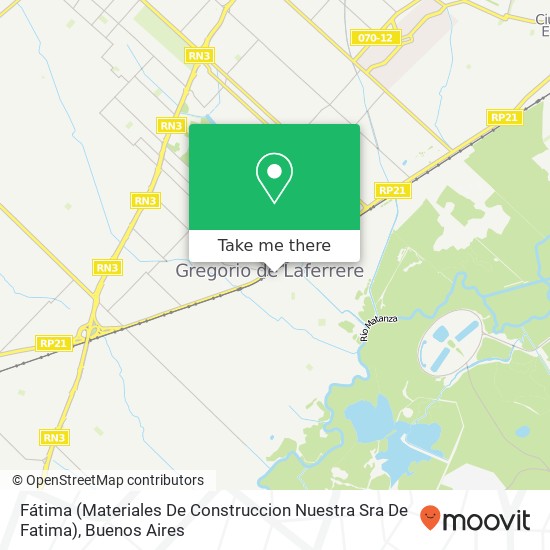 Mapa de Fátima (Materiales De Construccion Nuestra Sra De Fatima)