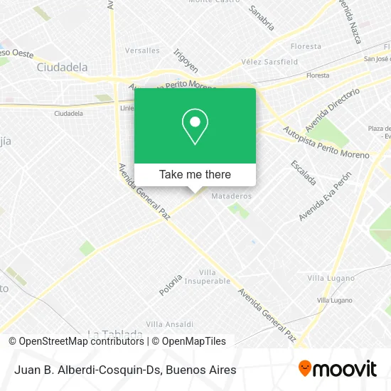 Juan B. Alberdi-Cosquin-Ds map