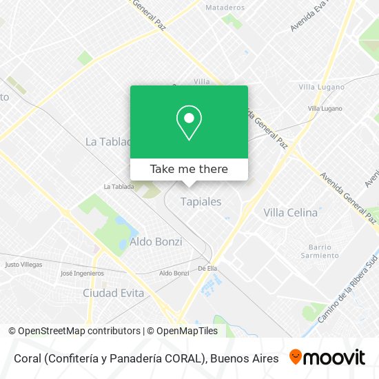 Mapa de Coral (Confitería y Panadería CORAL)