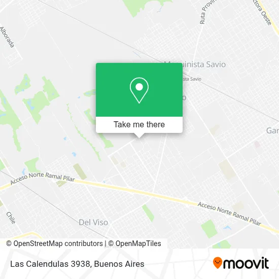 Las Calendulas 3938 map