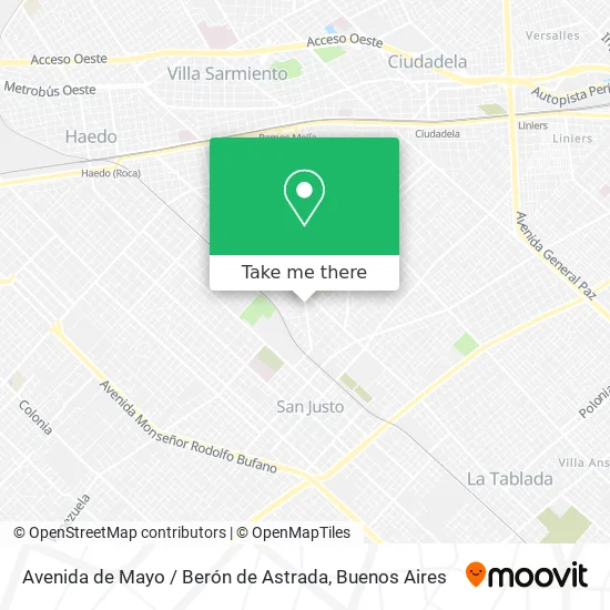 Mapa de Avenida de Mayo / Berón de Astrada