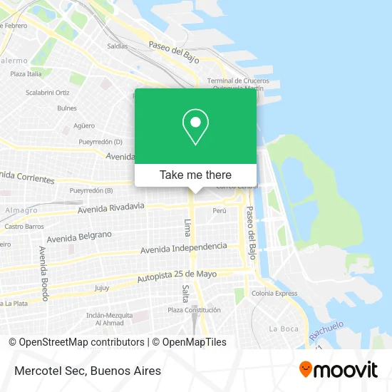 Mapa de Mercotel Sec