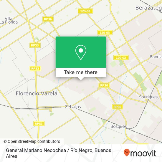 General Mariano Necochea / Río Negro map