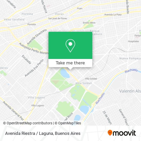 Avenida Riestra / Laguna map