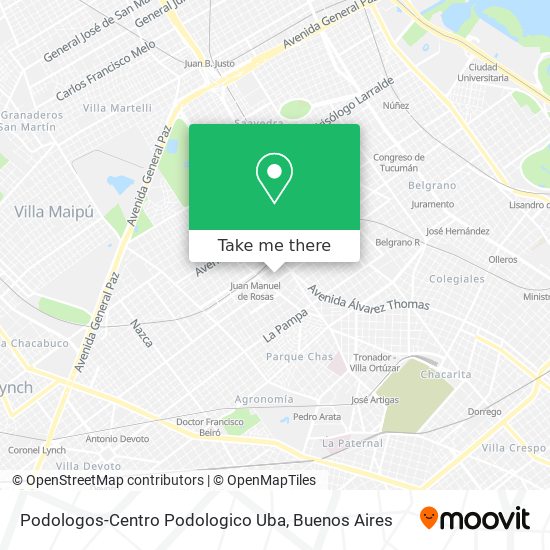 Mapa de Podologos-Centro Podologico Uba