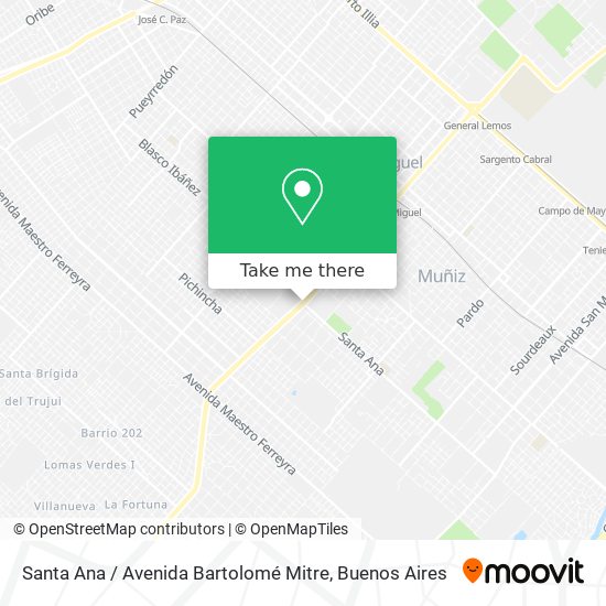 Santa Ana / Avenida Bartolomé Mitre map