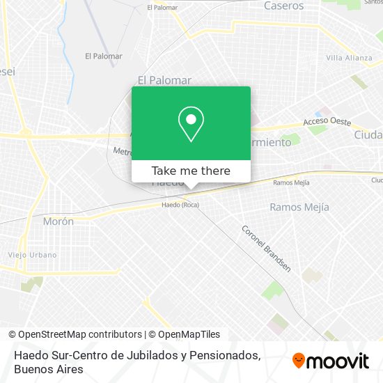 Haedo Sur-Centro de Jubilados y Pensionados map