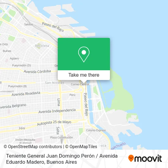 Teniente General Juan Domingo Perón / Avenida Eduardo Madero map