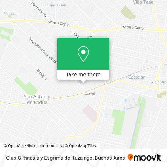 Club Gimnasia y Esgrima de Ituzaingó map