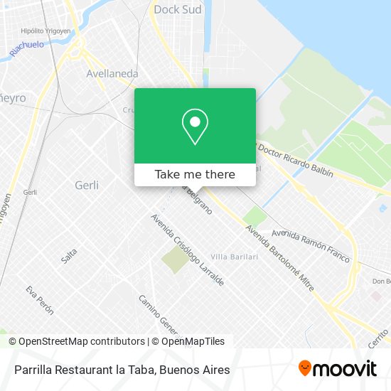 Parrilla Restaurant la Taba map