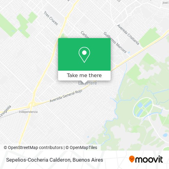 Sepelios-Cocheria Calderon map