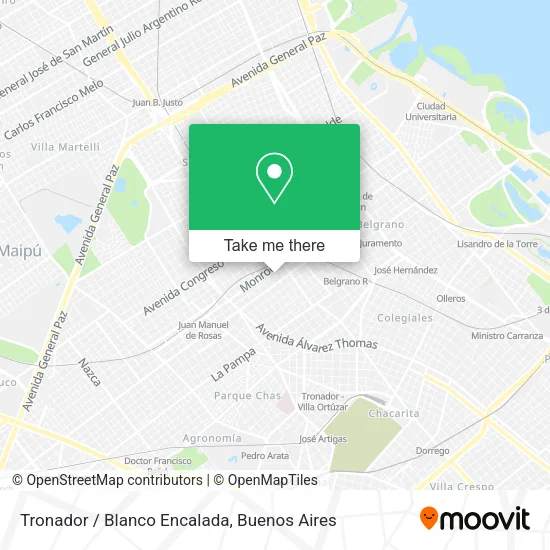 Mapa de Tronador / Blanco Encalada