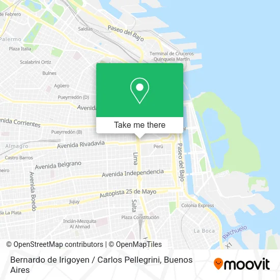 Mapa de Bernardo de Irigoyen / Carlos Pellegrini