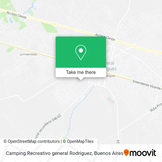 Camping Recreativo general Rodriguez map