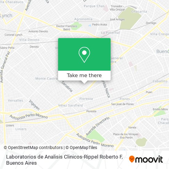 Laboratorios de Analisis Clinicos-Rippel Roberto F map