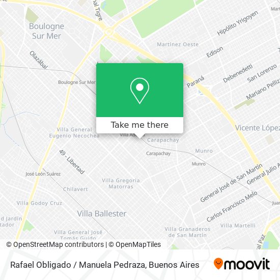Rafael Obligado / Manuela Pedraza map