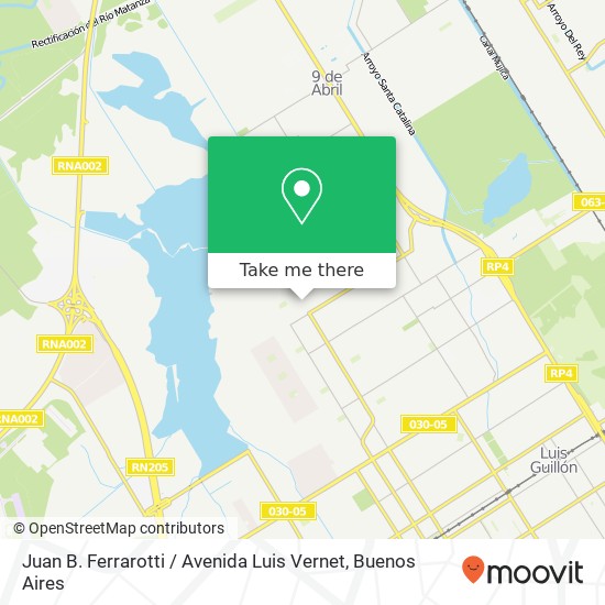 Juan B. Ferrarotti / Avenida Luis Vernet map