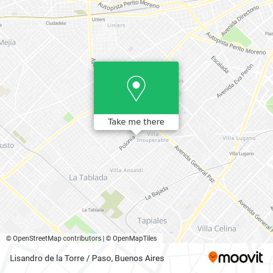 Lisandro de la Torre / Paso map