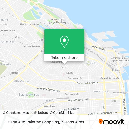 Mapa de Galería Alto Palermo Shopping