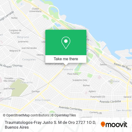 Traumatologos-Fray Justo S. M de Oro 2727 1O D map