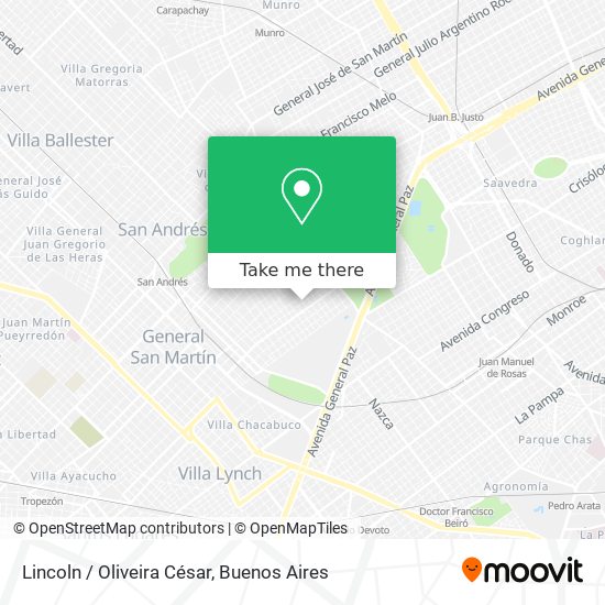 Lincoln / Oliveira César map