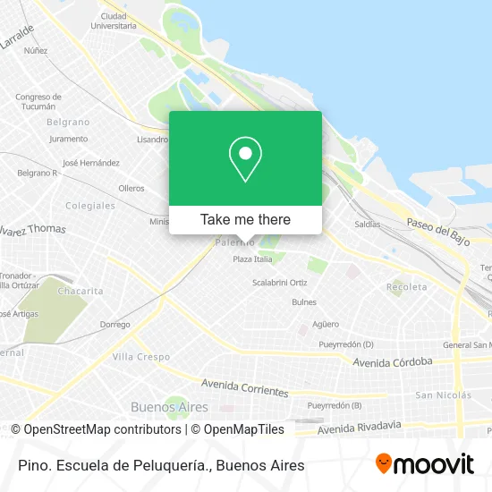Pino. Escuela de Peluquería. map