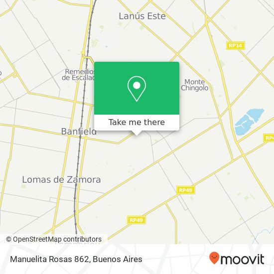 Manuelita Rosas 862 map