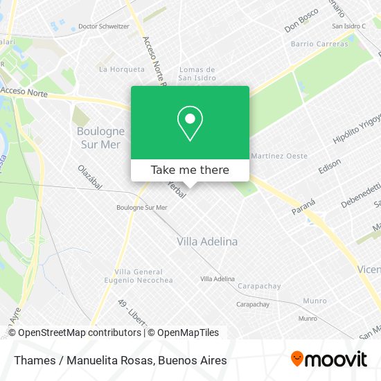 Thames / Manuelita Rosas map