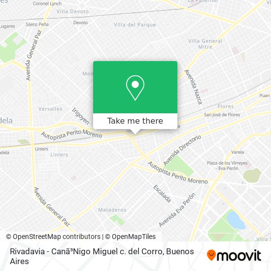Rivadavia - Canã³Nigo Miguel c. del Corro map
