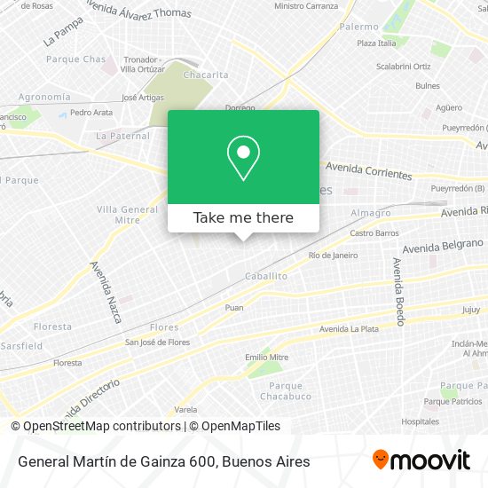 Mapa de General Martín de Gainza 600