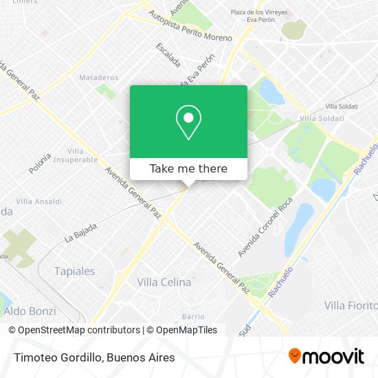 Timoteo Gordillo map