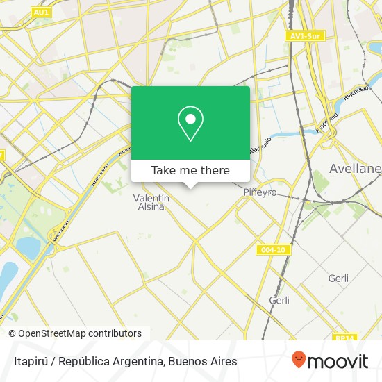 Mapa de Itapirú / República Argentina