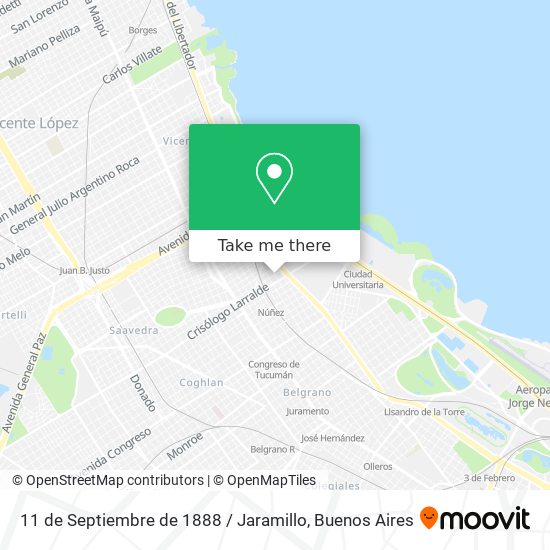 11 de Septiembre de 1888 / Jaramillo map