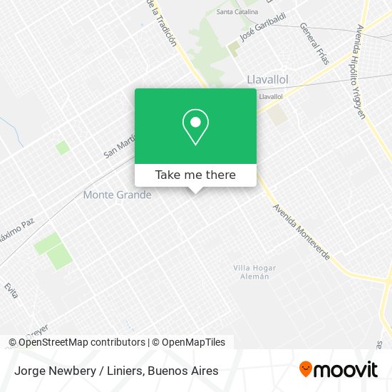 Jorge Newbery / Liniers map