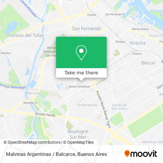 Malvinas Argentinas / Balcarce map