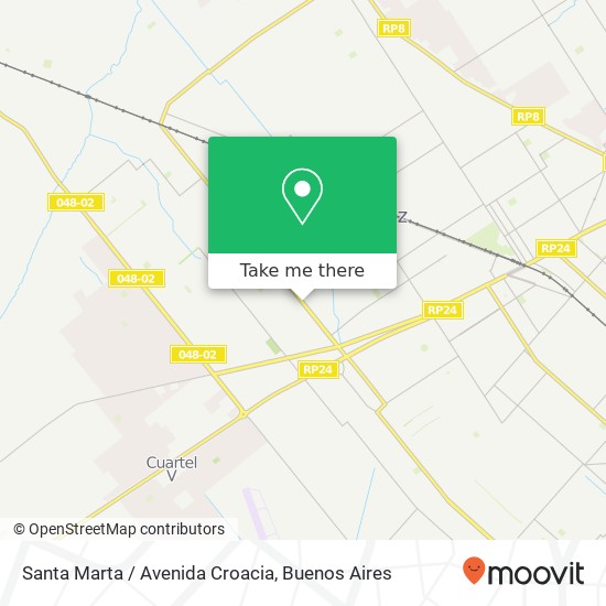 Mapa de Santa Marta / Avenida Croacia