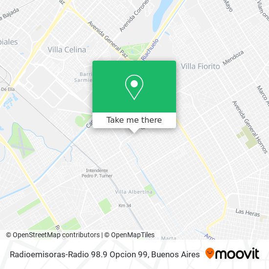 Radioemisoras-Radio 98.9 Opcion 99 map