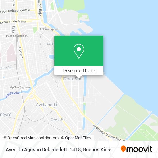 Mapa de Avenida Agustín Debenedetti 1418