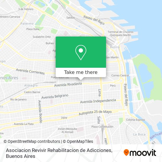 Asociacion Revivir Rehabilitacion de Adicciones map