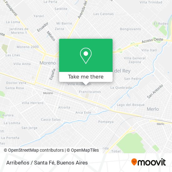 Arribeños / Santa Fé map