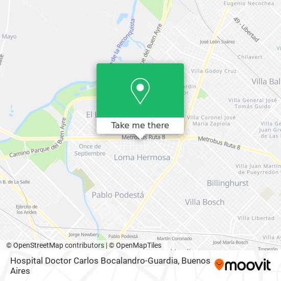 Hospital Doctor Carlos Bocalandro-Guardia map